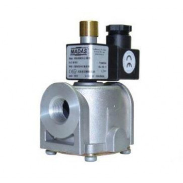 Клапан електромагнітний газовий муфтовий MADAS M16/ RMC NA DN 15 (ручний взвод)